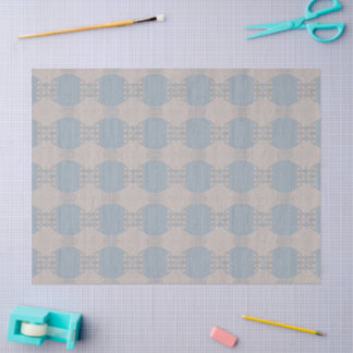 Azurévia Lace – Powder Blue & Ivory Geometric Plac Tissue Paper