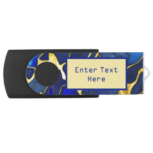 Azurite and Gold Inspired Flash Drive 02