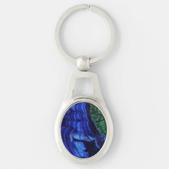 Azurite and Malachite Keychain (Front)