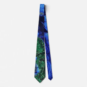 Azurite and Malachite Neck Tie
