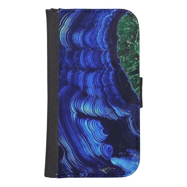 Azurite and Malachite Samsung Galaxy Wallet Case (Front)