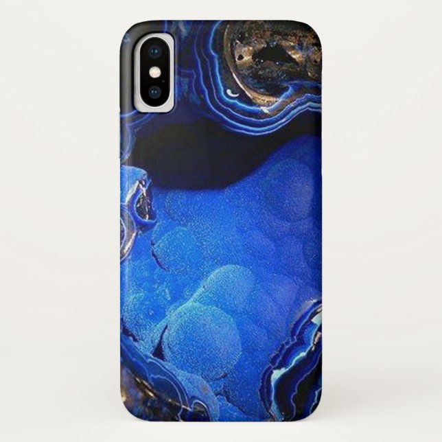 Azurite Blue Sapphire Cobalt Gemstone Case-Mate iPhone Case (Back)