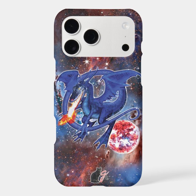 Azurite Cosmic Dragon Case-Mate iPhone Case (Back)