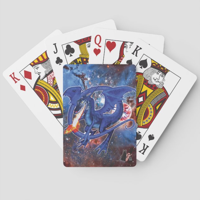 Azurite Cosmic Dragon  Poker Cards (Back)