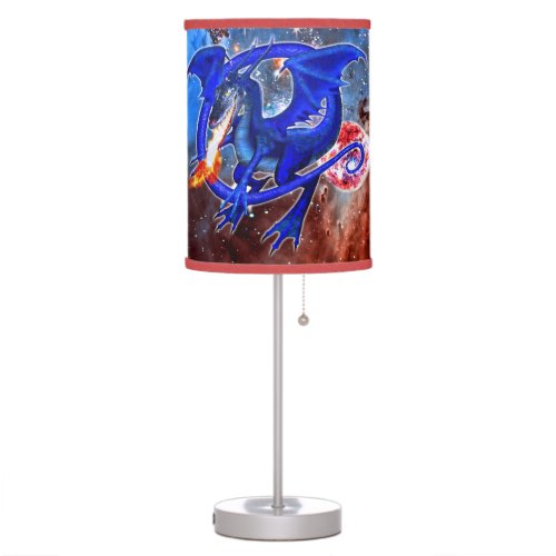 Azurite Cosmic Dragon Table Lamp