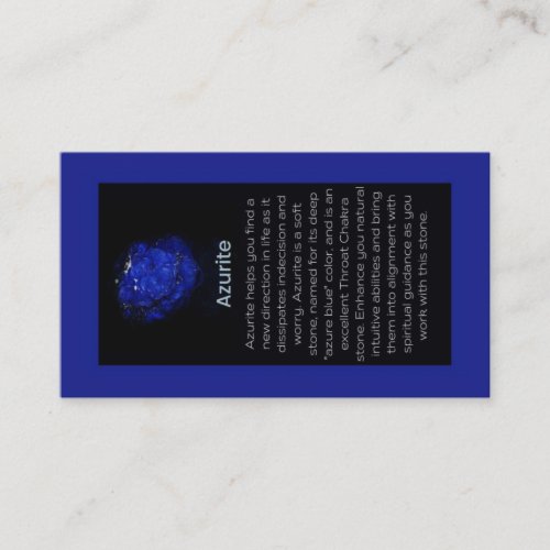 Azurite Crystal Meaning Jewelry Display Business Card