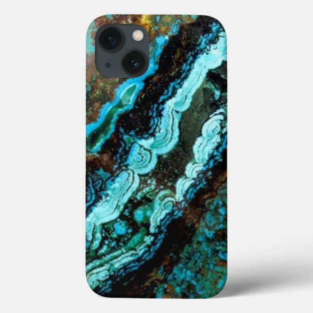 Azurite Malachite Gemstone  Case-Mate iPhone Case (Back)