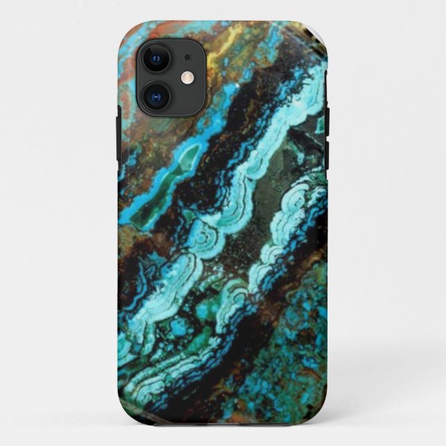 Azurite Malachite Gemstone iPhone 5 case (Back)