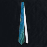 Azurite Malachite Geode Tie<br><div class="desc">Polished slab of Azurite Malachite geode on a tie</div>