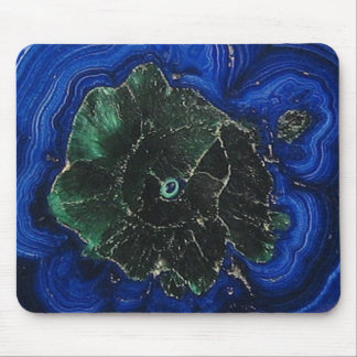Azurite Malachite Island Mouse Pad