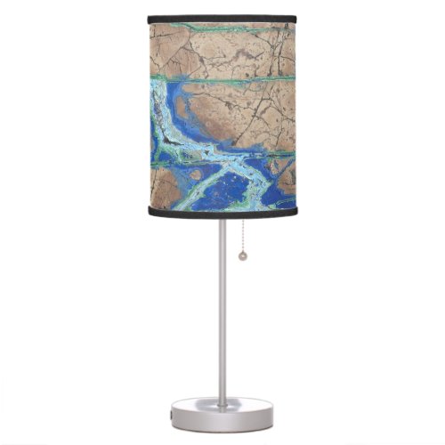 Azurite Malachite Stone Table Lamp