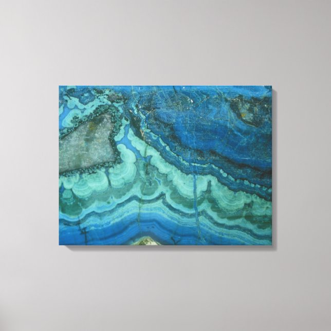 Azurite Malachite Wrapped Canvas Print (Front)