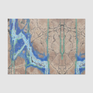 Azurite Stone Beige and Turquoise Tissue Paper