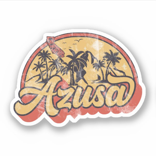 Azusa, California Sticker (Front)