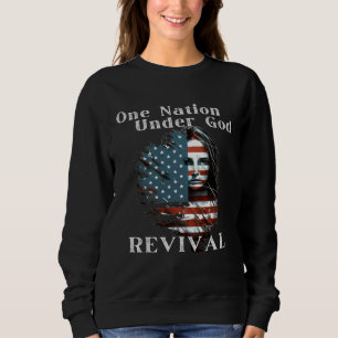 Azusa Revival American Flag Girl Holy Spirit Chris Sweatshirt