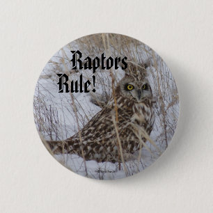 B11 Short-eared Owl Button