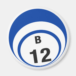 B12 bingo ball fridge magnet