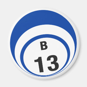 B13 bingo ball fridge magnet