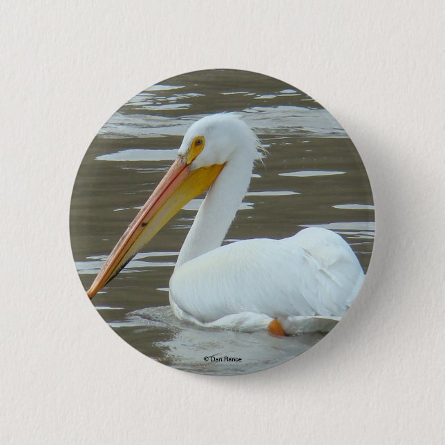 B15 White Pelican Button (Front)