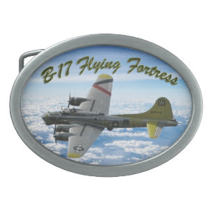 B17 Flying Fortress WWII Bomber Airplane Belt Buckle