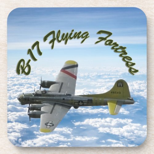 B17 Flying Fortress WWII Bomber Airplane Drink Coaster