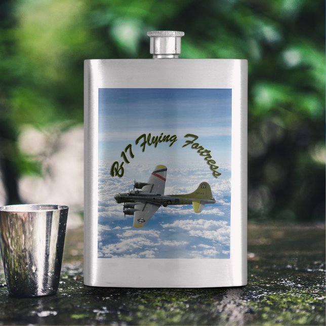 B17 Flying Fortress WWII Bomber Airplane Hip Flask (Creator Uploaded)