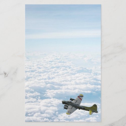 B17 Flying Fortress WWII Bomber Airplane Stationery