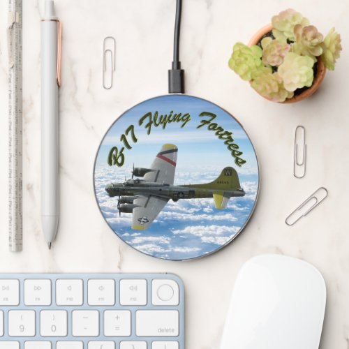 B17 Flying Fortress WWII Bomber Airplane  Wireless Charger