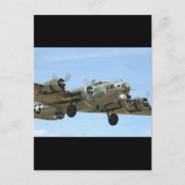 B17 'Sentimental' In Air._WWII Planes Postcard (Front)