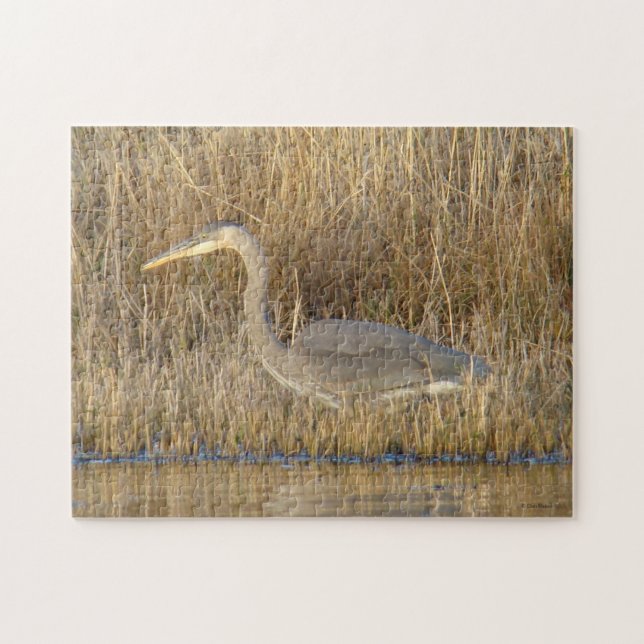 B19 Blue Heron Juvenile Jigsaw Puzzle (Horizontal)