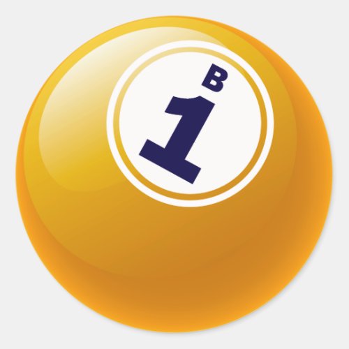 B1 BINGO BALL CLASSIC ROUND STICKER