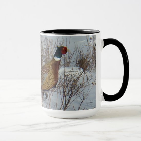 B23 Ring-necked Pheasant in Snow Mug