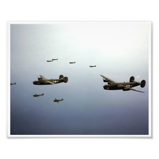 B24 Liberator Bombers en-route to target Photo Print | Zazzle.com