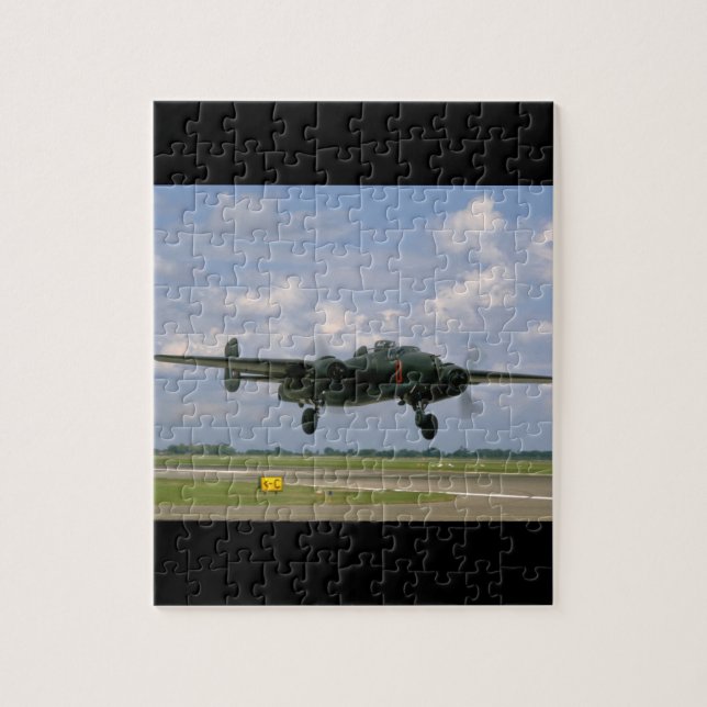 B25 Just Before Landing_WWII Planes Jigsaw Puzzle (Vertical)