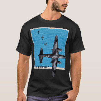 B26 Marauder WW2 bomber airplane over the ocean T-Shirt