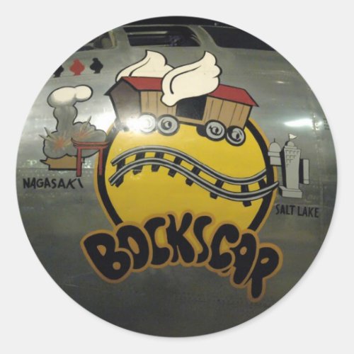 B29 Superfortress Bockscar Classic Round Sticker