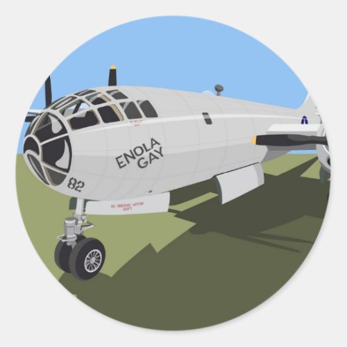 B29 Superfortress Bomber Classic Round Sticker