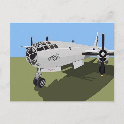 B29 Superfortress Bomber Postcard
