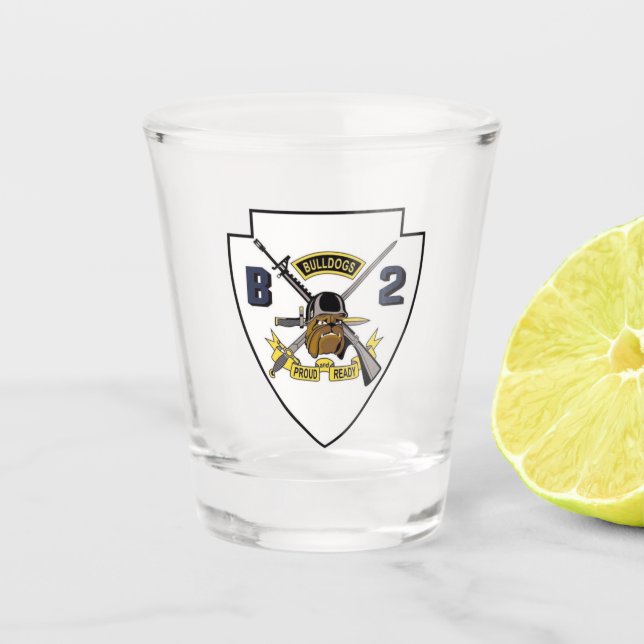 B2 Crest Shot Glass (Front)