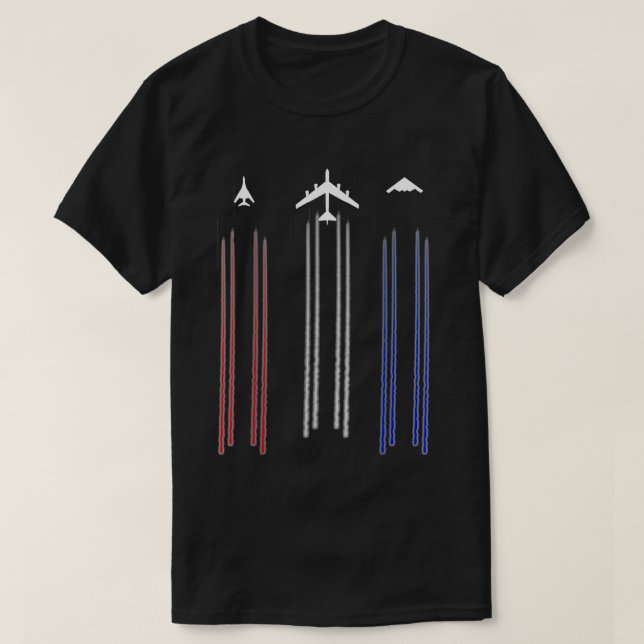 B2 Spirit B1 Lancer B52 Bomber Airplane tshirt  (Design Front)