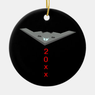 B2 Stealth Bomber Silent Night Ceramic Ornament
