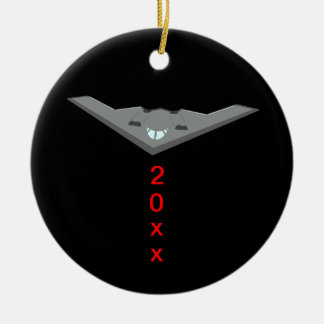 B2 Stealth Bomber Silent Night Ceramic Ornament