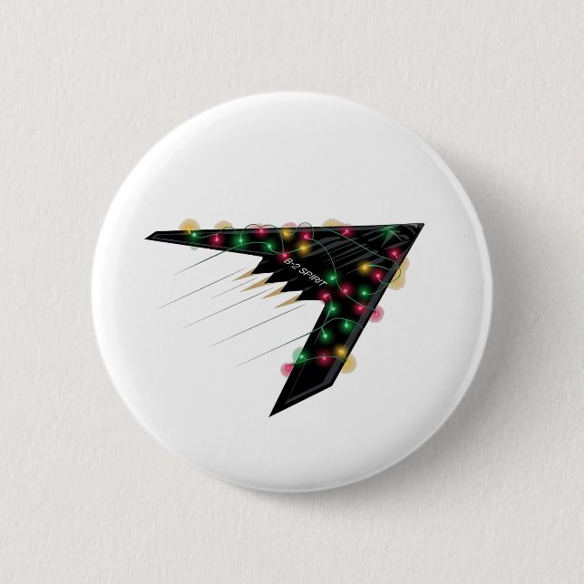 B2 Stealth Spirit Christmas Airplane Jet Digital  Button (Front)