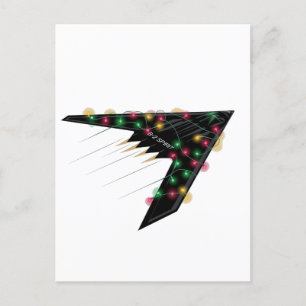 B2 Stealth Spirit Christmas Airplane Jet Digital  Holiday Postcard
