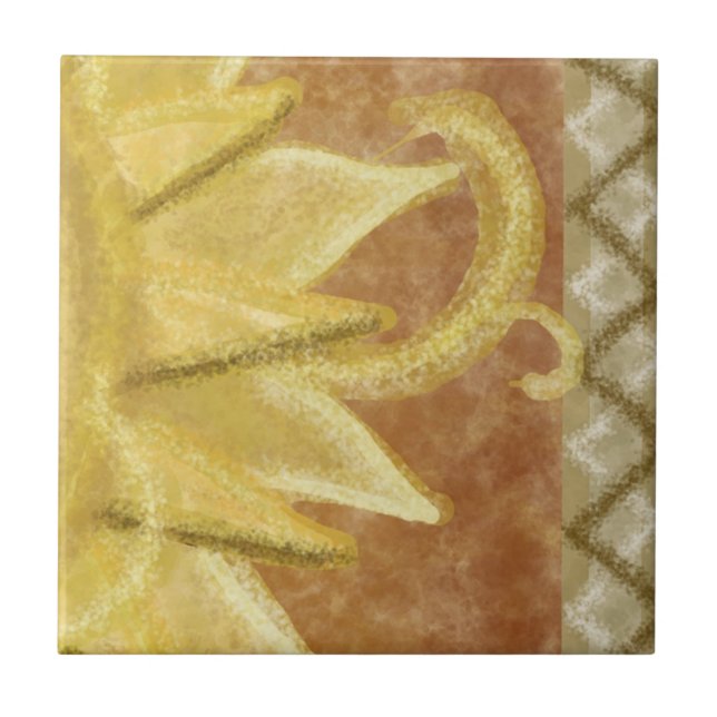 B3 - Sunface Mural, Middle Right - B3 Ceramic Tile (Front)