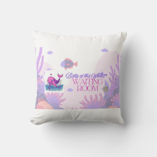 B3lly of th3 Whal3 Waiting Room throw pillow
