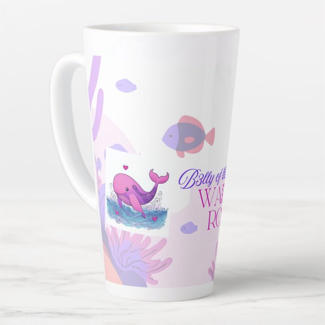 B3lly of the Whal3 latte mug (Left Angle)