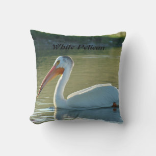 B4 White Pelican Throw Pillow