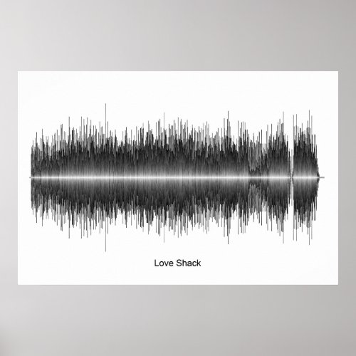 B52s Love Shack Soundwave Art Poster