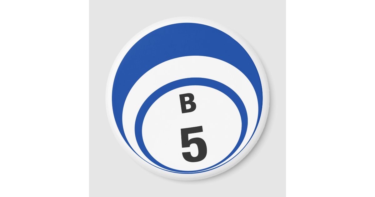 B5 bingo ball fridge magnet | Zazzle